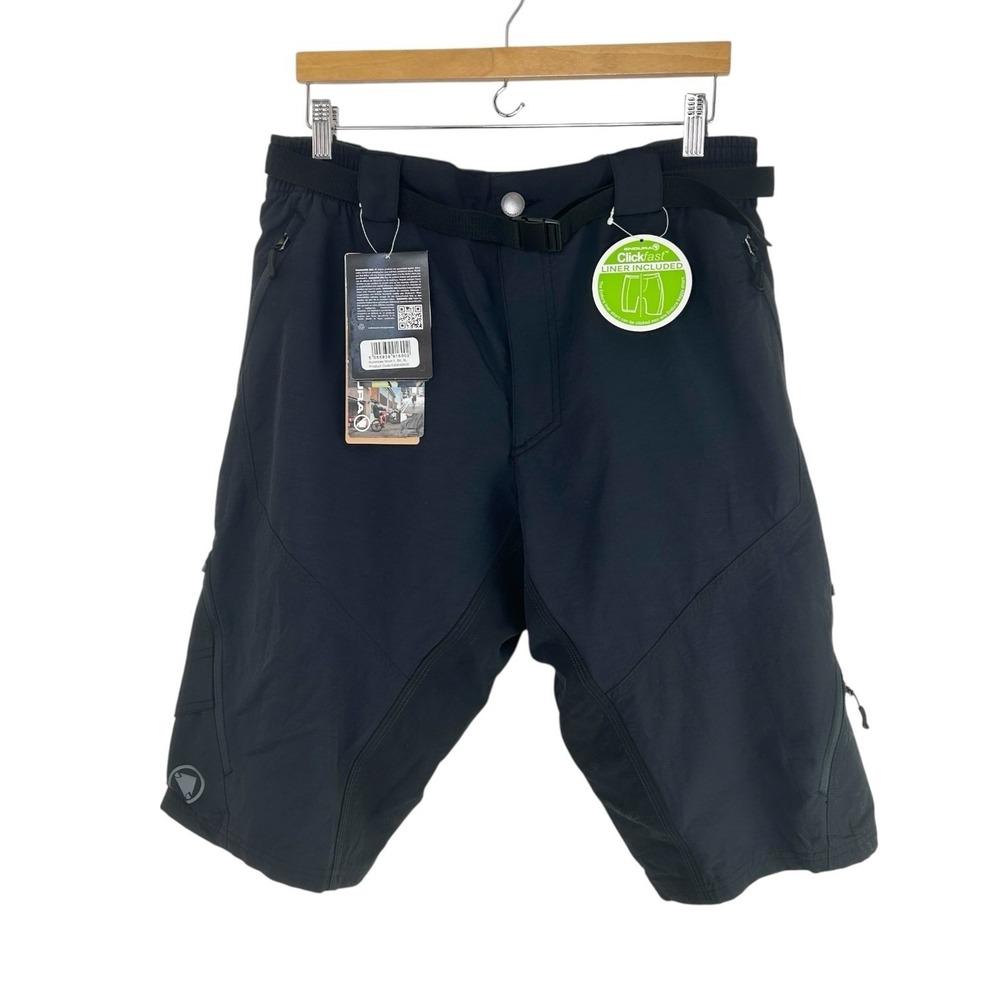 Endura Shorts Men's XL‎ Hummvee Short II Black Detachable Liner MTB Bike Cycling